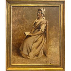 Marius Roux-renard (1870-1936) - Portrait Of Isodorine Bouvet