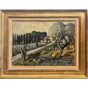 Auguste Chabaud (1882-1955) - Landscape In The Montagnette