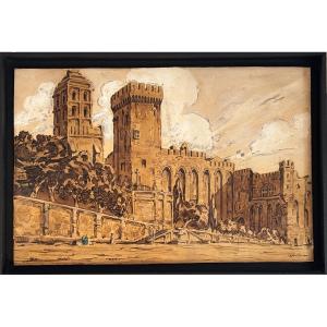 Lucien Genin (1894-1953) - The Popes' Palace In Avignon