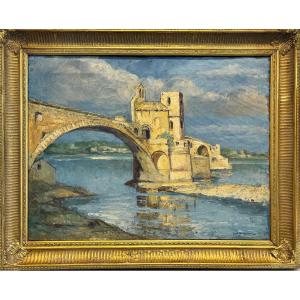 Paul Dangmann (1899-1974) - The Saint Bénézet Bridge In Avignon