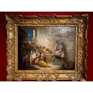 Painting On Wood Panel Signed Glize