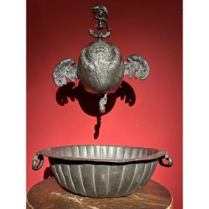 17th-century Pewter Sacristy Fountain