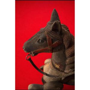 Polychrome Wooden Sulky 