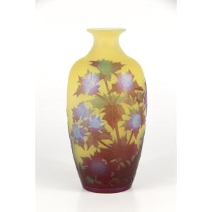 Gallé Vase (thistles)