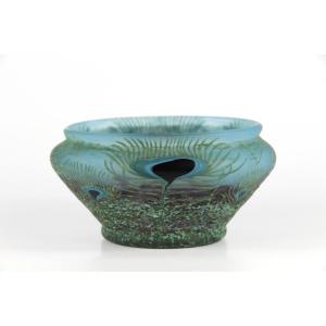 Daum Nancy Bowl (peacock Feathers)