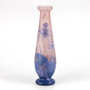 Daum Nancy Vase (primroses Engraved)
