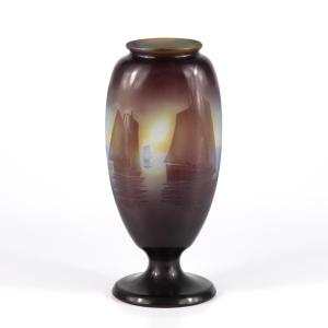 Gallé Vase (sailing Ships)