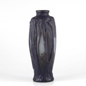 Daum Nancy Vase (forest Scene In Relief)