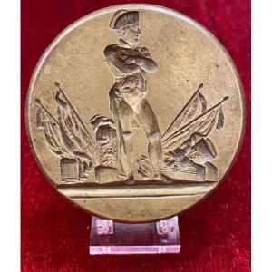 Bronze Intaglio Matrix, Round With A Motif Of Emperor Napoleon I
