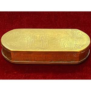 Richly Decorated Dutch Tobacco Box - 18th Century