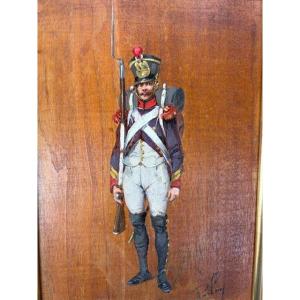 Wilder M. Darling (1856-1933) - Tirailleur De La Garde Impériale - Painting On Panel