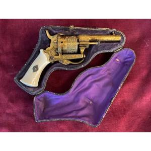 Pinfire Revolver (6 Shots), Engraved And Gold-plated 5.5 Calibre - Provenance Comte De Paris