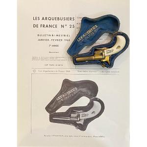 Gold-plated Pinfire Pistol, Signed