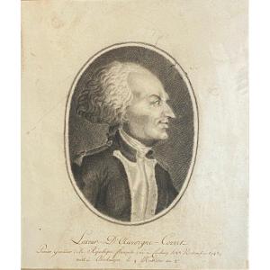 Pencil Drawing Of The Profile Of Théophile-malo De La Tour d'Auvergne-corret (1743–1800)