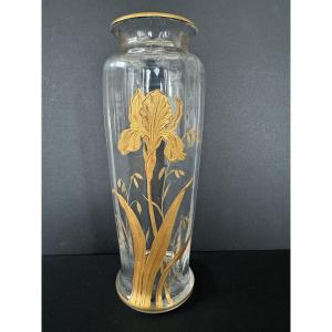 Art Nouveau Vase In Baccarat Crystal 