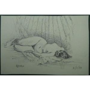 "naude Woman Extended" By Simone Rousselet .... 1959