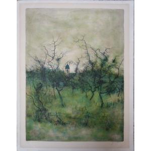 "the Bell" By Bernard Gantner ...lithograph