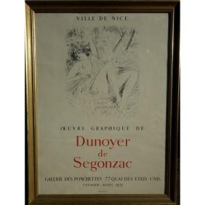 Affiche de DUNOYER de SEGONZAC ......MOURLOT ...1955