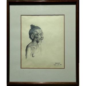 "portrait" Signature Unread ...bali