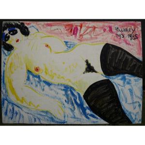 "the Beautiful Nude Brown" By François Pellarey ...1985