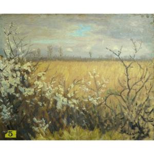 "spring In Balan In The Ain" By Alfred Andrieux Around 1920