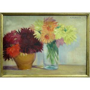 "DAHLIAS CACTUS" par Alfred ANDRIEUX vers 1920