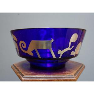 "COUPE ARGENTO " Dessin d' E.SOTTSASS par EGIZIA a Murano vers 1990