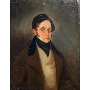 "portrait Of A Man" By Benjamin Netter (alsacian) Circa 1840