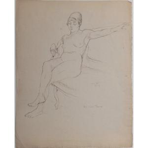 "nude Woman Seated" By Ahthomas ....1918