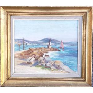 "seaside In Brittany (?)" By Plsalvan ..1960