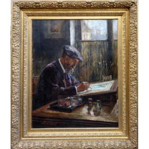 “the Watercolorist” By Héléne Colin-lefrancq Around 1910/20