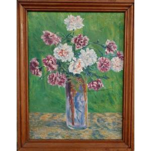 “bouquet Of Carnations” By Marcelle Fetu Around 1920