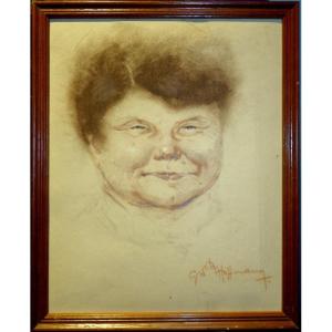 "the Artist's Mother" By Gaston Hoffmann Around 1910/20