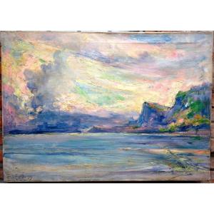 "banks Of The Rhone (?)" By E.kier......1929