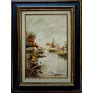 "sky And Water" By Aimé Daniel Steinlen Around 1970/80