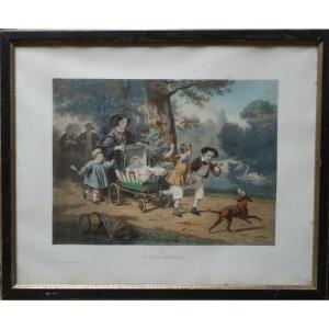 "the Children's Post" Lithograph By E.hillmacher..1861