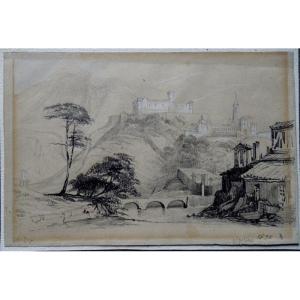 "castle In Italy" By As Pitloo (?) ....1830