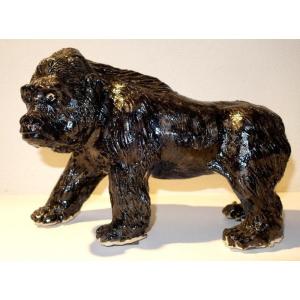 "gorilla" Stoneware By Guy Bernon...la Borne Circa 1990 