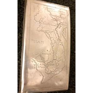 "cigarette Case" Silver ...indochina, Vietnam Circa 1940/50