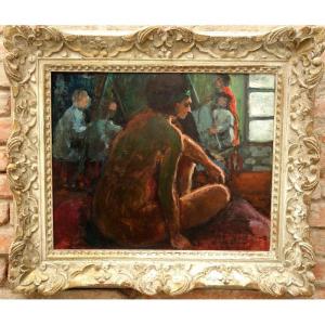 "nude In The Workshop" Nz Monogram Around 1950/60