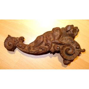 "dog Knocker" Cast Iron 19th Century