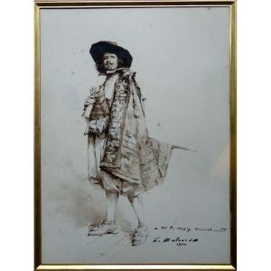 "the Beautiful Musketeer" By Léon Duluard ...1902