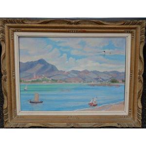 "hendaye" Painting Signed Around 1950