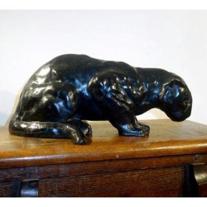"jaguar" Bronze By Gérard Pestarque