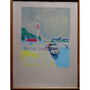 "paris" Lithograph By Arthur Fages 