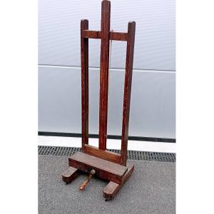 "painter's Easel" On Wheels 19th Century ..rope System