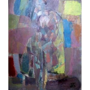 "cubist Sitting Woman" By Paul Radulescu ..1996