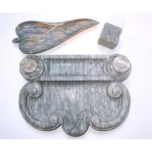 "office Kit" Grey Green Marble...19th Century