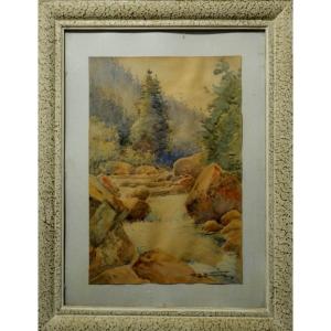 "the Gave Of Jeret" By Henri d'Hauterive ..cauterets...pyrenees