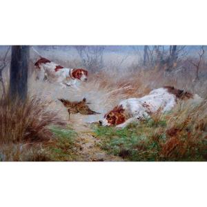 "woodcock Hunting" By Charles Reyne Around 1900